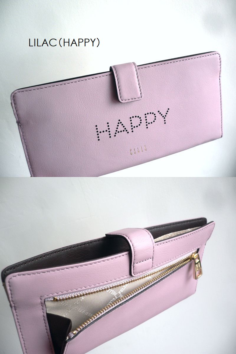 PELLE BORSA ペレボルサ 長財布 メッセージ ロゴ スリム