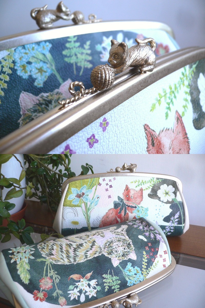 ノベルティ SAKURAYAMA サクラヤマ レザー 長財布 がま口 W132A