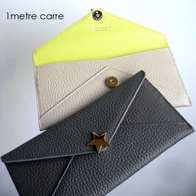 ノベルティ 1metre carre アンメートルキャレ 長財布 星スター レザー レター ウォレット BR30811 ベージュ/グレー/ブラック/ゴールド/シルバー/トープ 1metre carre（アンメートルキャレ） ノベルティ 長財布 星スター