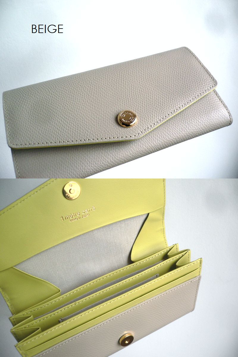227　ベージュゴールドのスリムなお財布　ミドルウォレット 9b05165080f8cf75b9a23ffbd7837c
