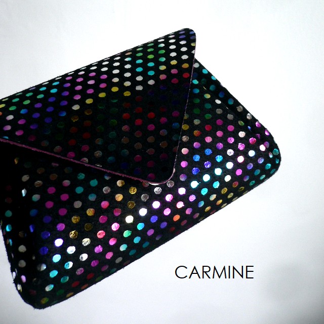 Carmine（カーマイン） 水玉 プチドットメタリック 箔押し スエード