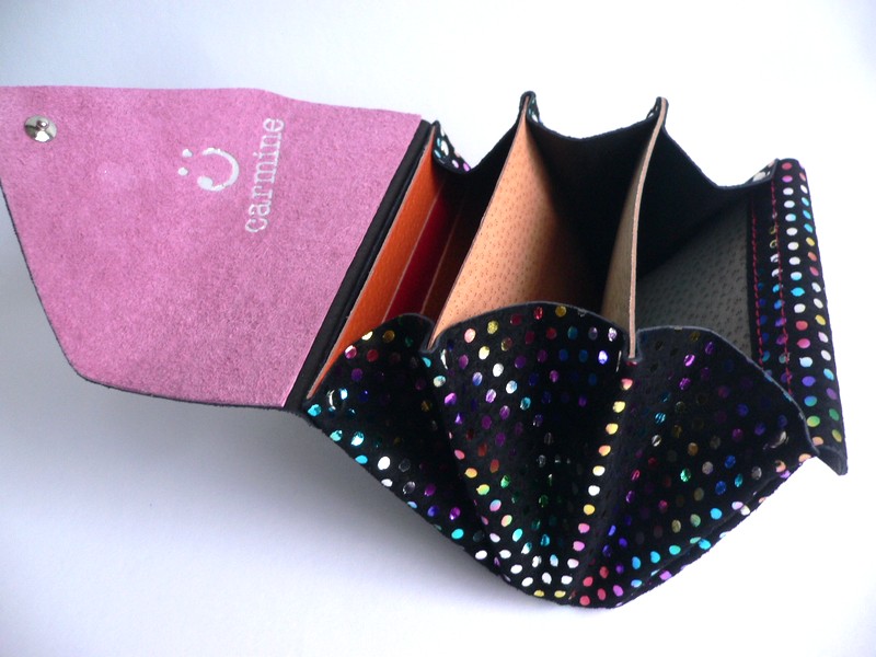 Carmine（カーマイン） 水玉 プチドットメタリック 箔押し スエード