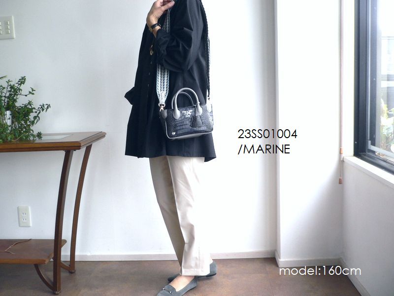 【極美品】ADMJ ハンドバッグ マイクロミニ クロコ型押し レザー パープル A.D.M.J（エーディーエムジェイ） ADMJ 正規品 クロコダイルレザー