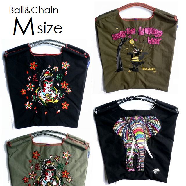 正規品 BALL＆CHAIN ボールアンドチェーン バッグ エコバッグ Mサイズ MULGA モルガ ゾウ ハチミツ トラ 花柳 かりゅう KARYU  芸者 KISS TOKYO : ballandchain-01m : Ac-Lounge - 通販 - Yahoo!ショッピング