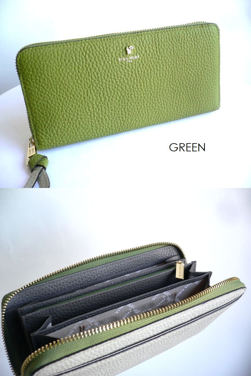 PELLE BORSA ペレボルサ 長財布 レザー ラウンドファスナー