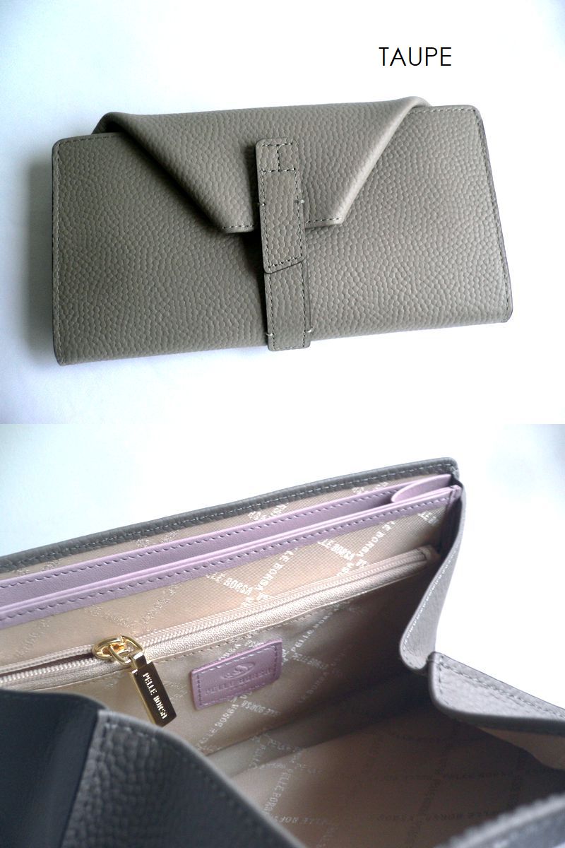 PELLE BORSA（ペレボルサ） 長財布 キャビアシボ 型押しレザー