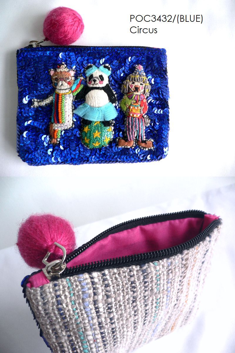 tamao world タマオワールド スパンコール 刺繍 ポーチ Maypole