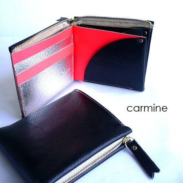 未使用 carmine カーマイン コンパクトウォレット 黒 レザー 2023081821.jpg
