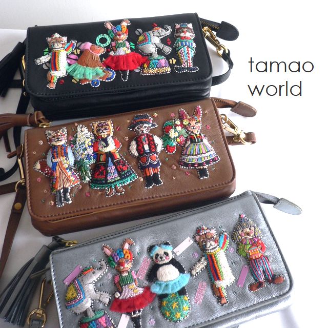 tamao world タマオワールド ショルダーバッグ 財布 お財布ポシェット SHO2721 SHO3450 SHO3413 猫 ネコ パンダ  シルバー ブラック キャメル : tama-wallshob : Ac-Lounge - 通販 - Yahoo!ショッピング