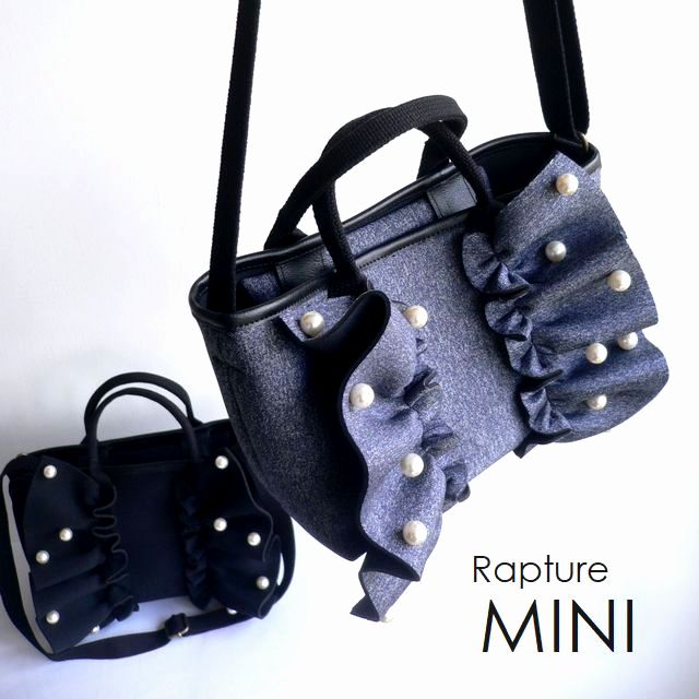 【まゆ】RAPTURE MINIネイプルズラッフルトートバッグボールパール RAPTURE MINI ネイプルズラッフルトートバッグボールパール-MINI