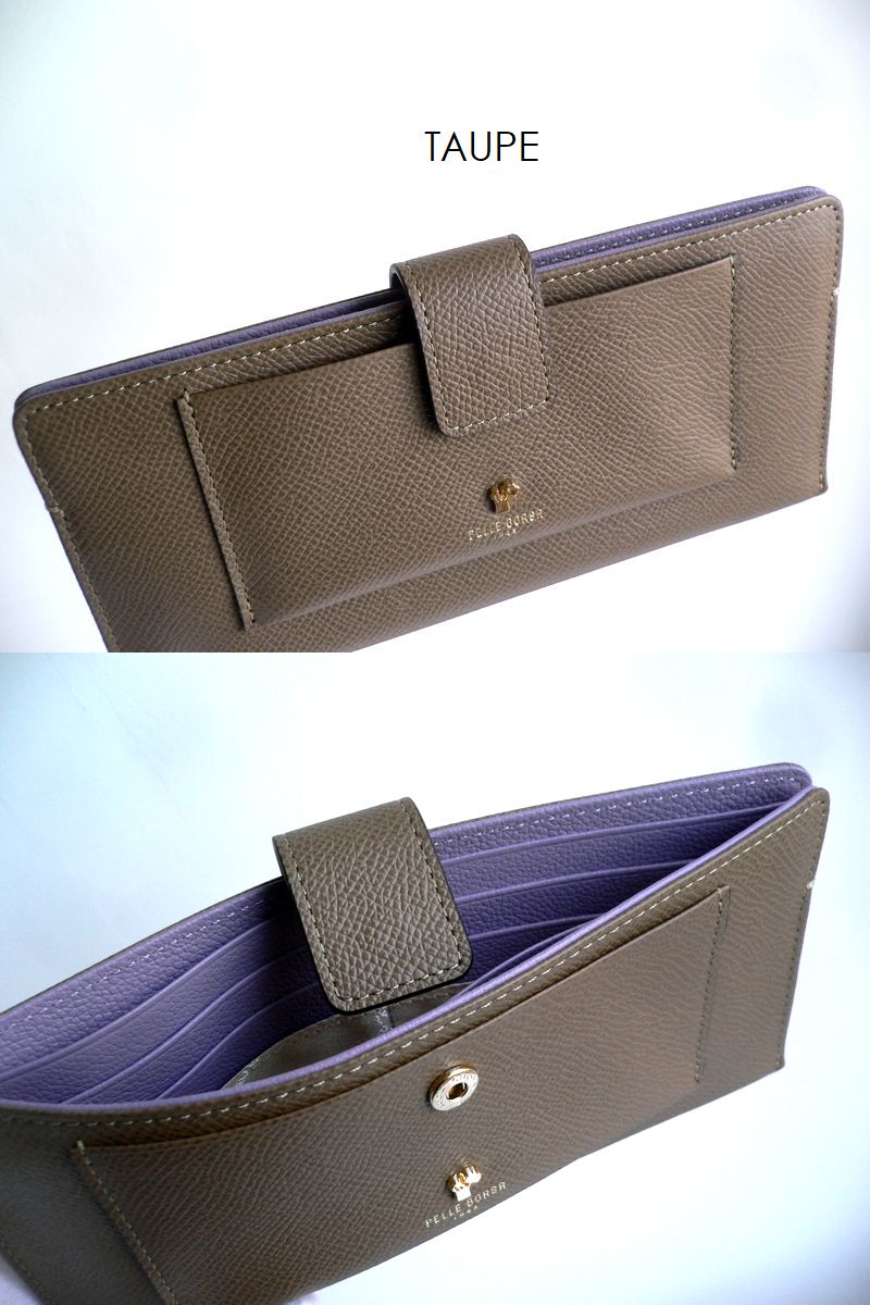 PELLE BORSA（ペレボルサ） 長財布 フレンチカーフ レザー ウォレット