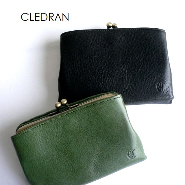 クレドラン CLEDRAN　財布 がま口 折り財布 CL2620 NOM キャメル/ブラウン/グリーン/ネイビー/ブラック/グレー