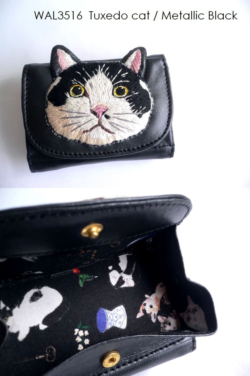 tamao world タマオワールド 折り財布 猫 ネコ ねこ ミニ財布 3234 