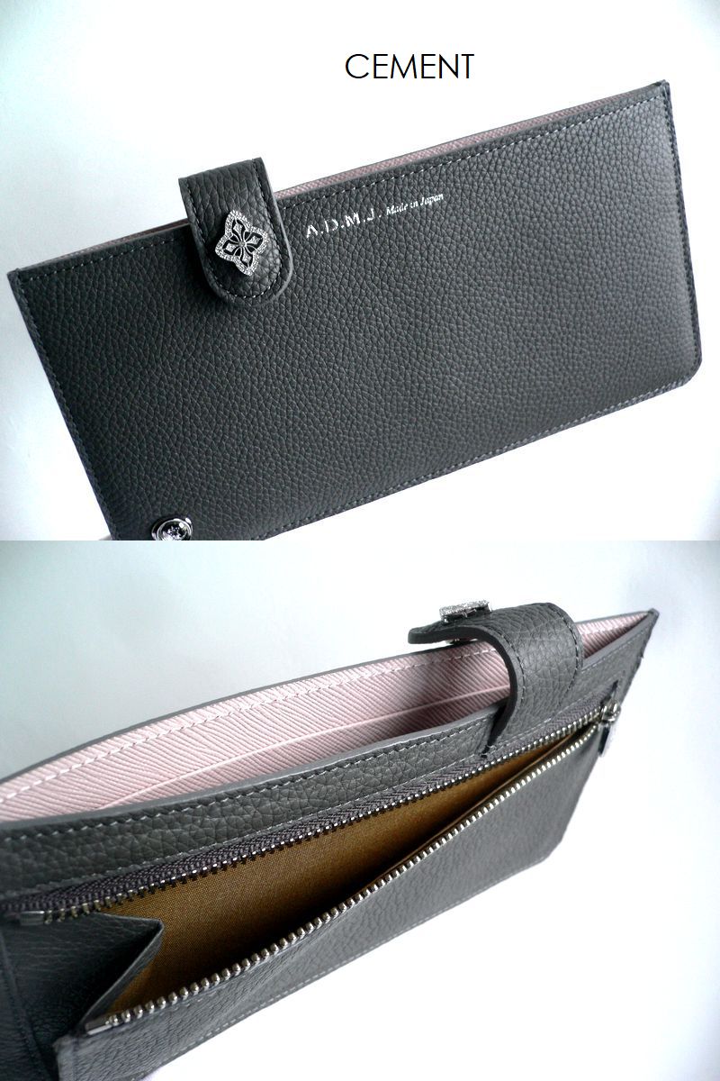A.D.M.J ノベルティ ADMJ エーディーエムジェイ 長財布 子牛革