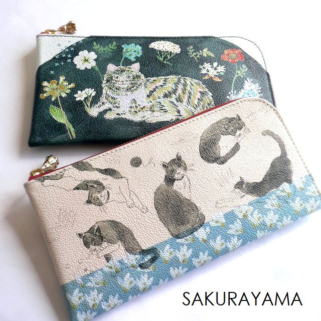 ノベルティ SAKURAYAMA サクラヤマ レザー 財布 L字ファスナー