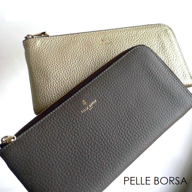 PELLE BORSA（ペレボルサ） 長財布 レザー L字ファスナー ウォレット