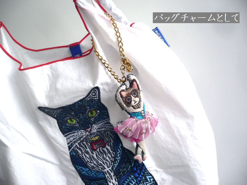 tamao world タマオワールド 刺繍 バッグチャーム キーホルダー