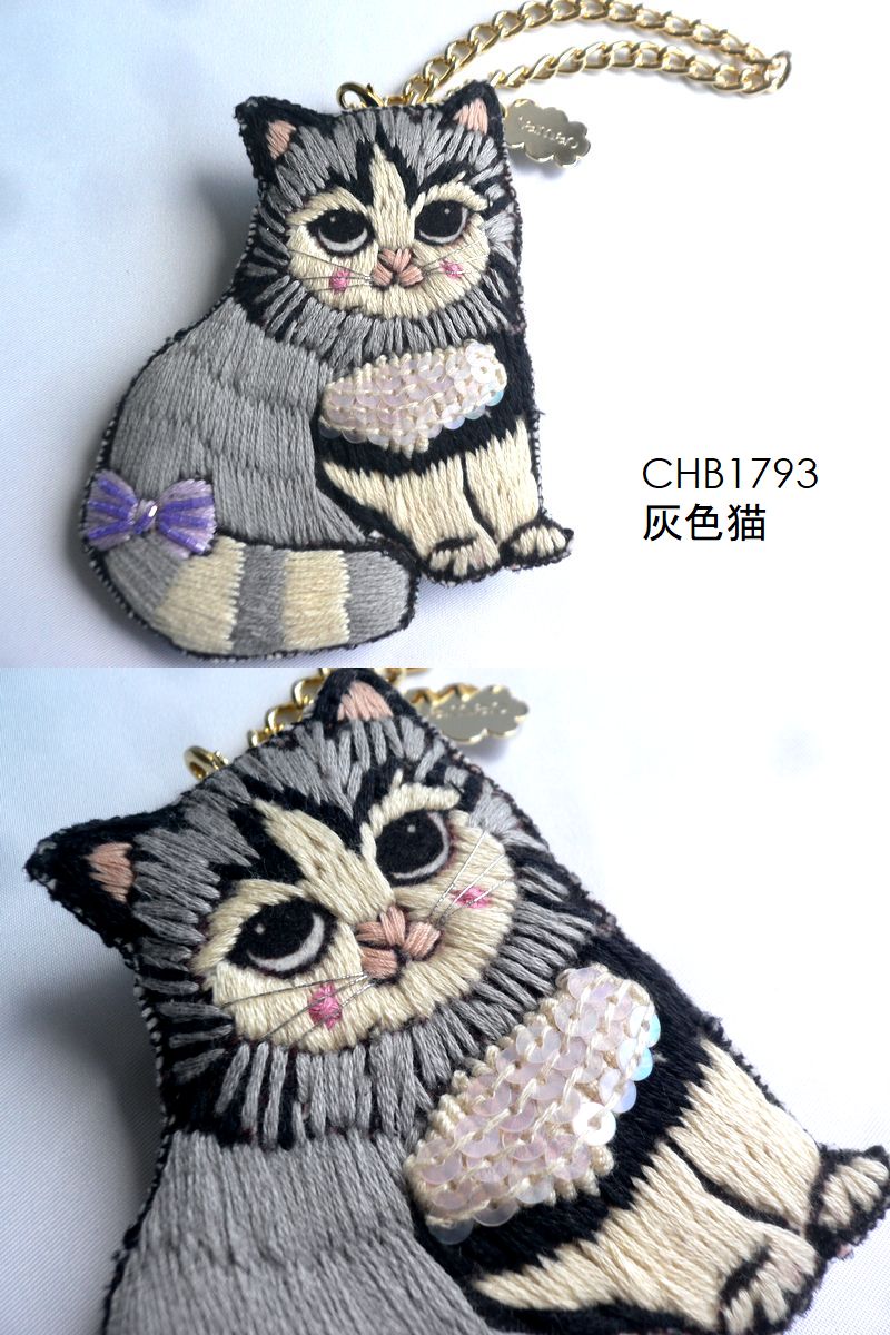 tamao world タマオワールド 刺繍 バッグチャーム キーホルダー ブローチ CHB2777 1787 1788 1785 1790 1783  1793 1786 1805 2268 猫/ウサギ : tama-bagcharmb : Ac-Lounge - 通販 - Yahoo!ショッピング