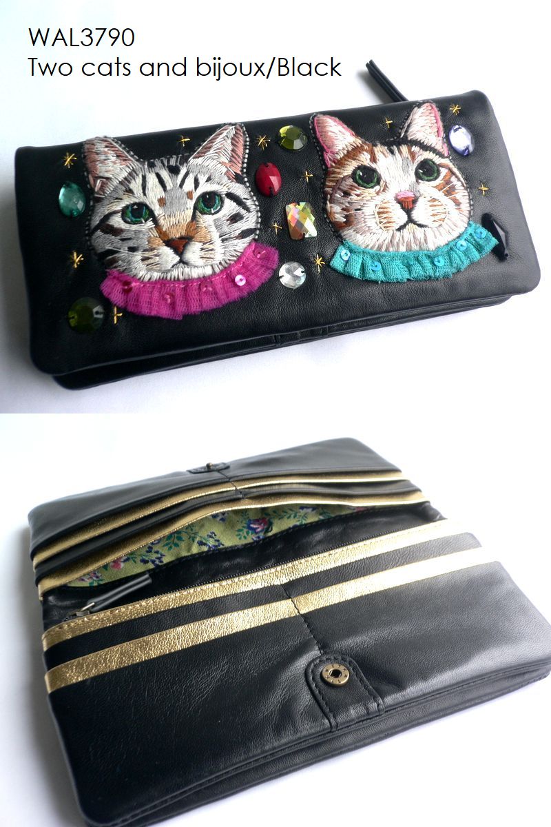 長財布Two cats and bijoux | tamaobazaaar