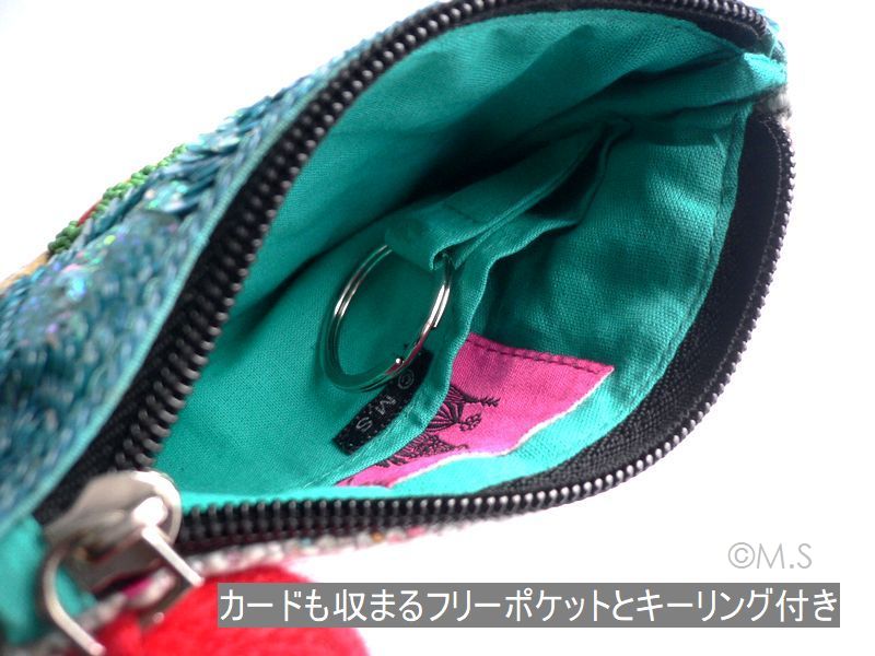 tamao world タマオワールド スパンコール 刺繍 ポーチ コジコジ