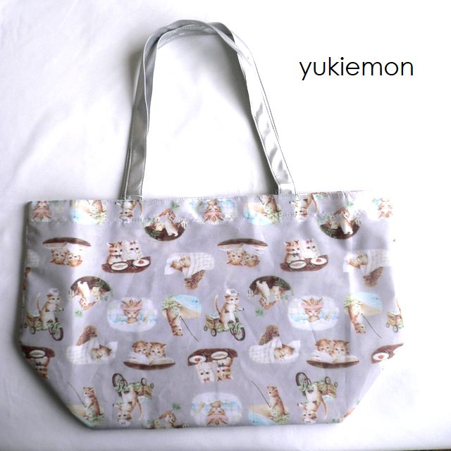 yukiemon ユキエモン バッグ リバーシブル 大き目 トートバッグ エコ