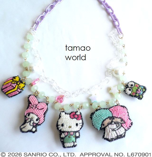 tamao world（タマオワールド） ネックレス 刺繍ネックレス サンリオ