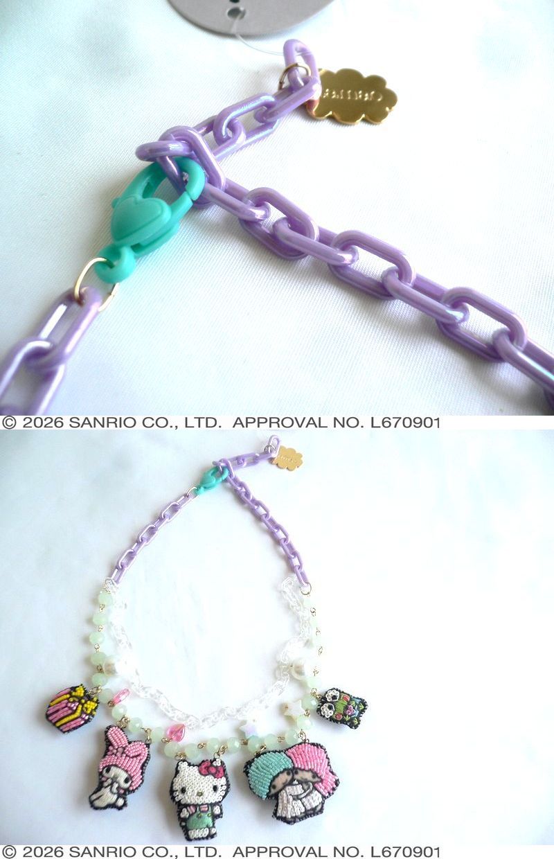 tamao world（タマオワールド） ネックレス 刺繍ネックレス サンリオ