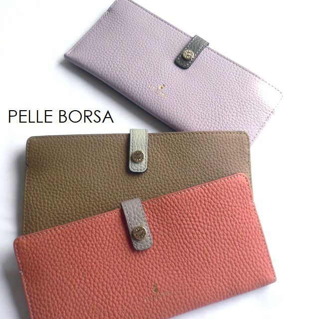 PELLE BORSA（ペレボルサ） 長財布 シュリンク レザー スリム
