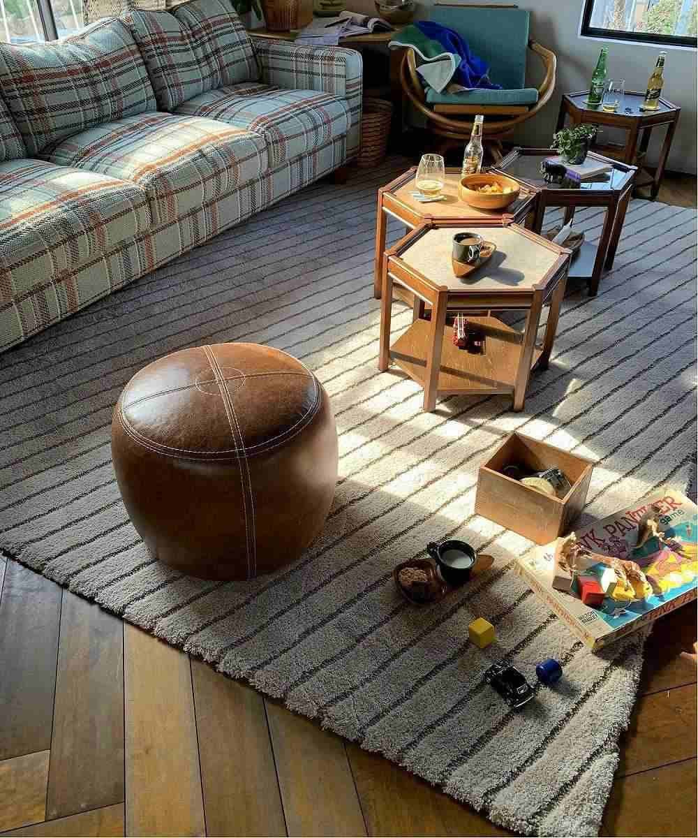 ACME Furniture（アクメファニチャー） OAKS LEATHER STOOL_crack
