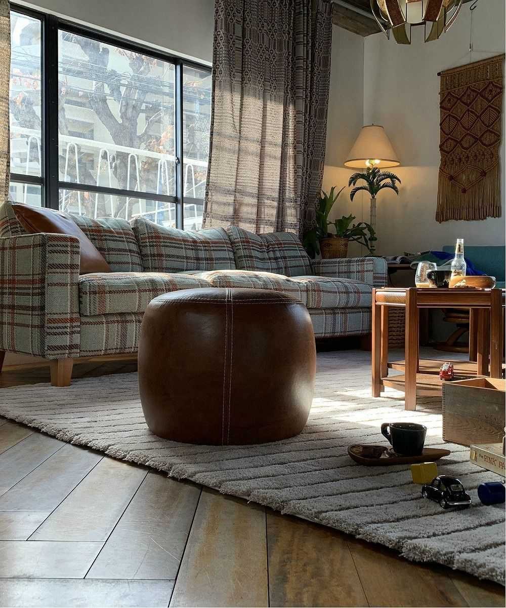 ACME Furniture（アクメファニチャー） OAKS LEATHER STOOL_crack