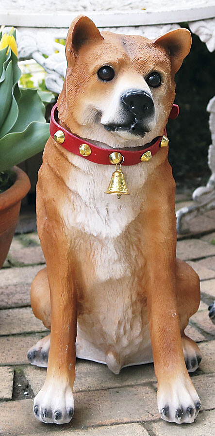 オブジェ お出迎えワンワン リキ ビッグリキ 犬 置物 明暗センサー