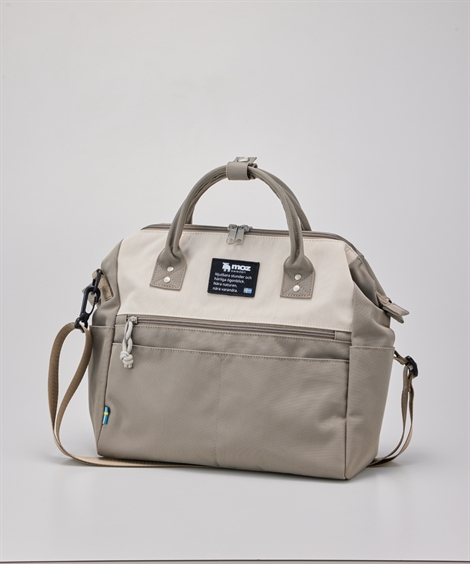 バッグ（鞄） moz モズ ガバッと開く 2層構造 はっ水 2WAY ショルダー 手提げ A4対応 マザーズバッグ ママバッグ 通勤 押し活 (アクアカルダ 送料無料）の画像