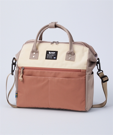 バッグ（鞄） moz モズ ガバッと開く 2層構造 はっ水 2WAY ショルダー 手提げ A4対応 マザーズバッグ ママバッグ 通勤 押し活 (アクアカルダ 送料無料）の画像
