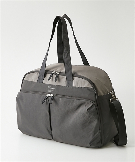 バッグ（鞄） anelloGRANDE アネログランデ Poche Lab. 10ポケット ガバっと開く ドデカ 2WAY トラベル ボストン 約36L 耐水 A4収納 (アクアカルダ 送料無料)の画像