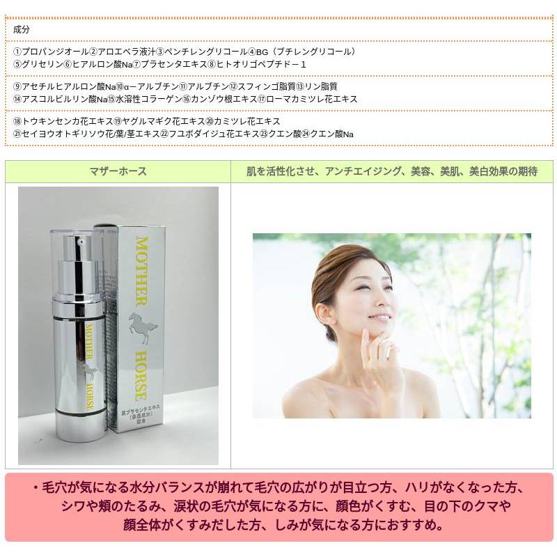 美容液 馬プラセンタ美容液 マザーホース(30mL) 6本セット 保湿 うるおい