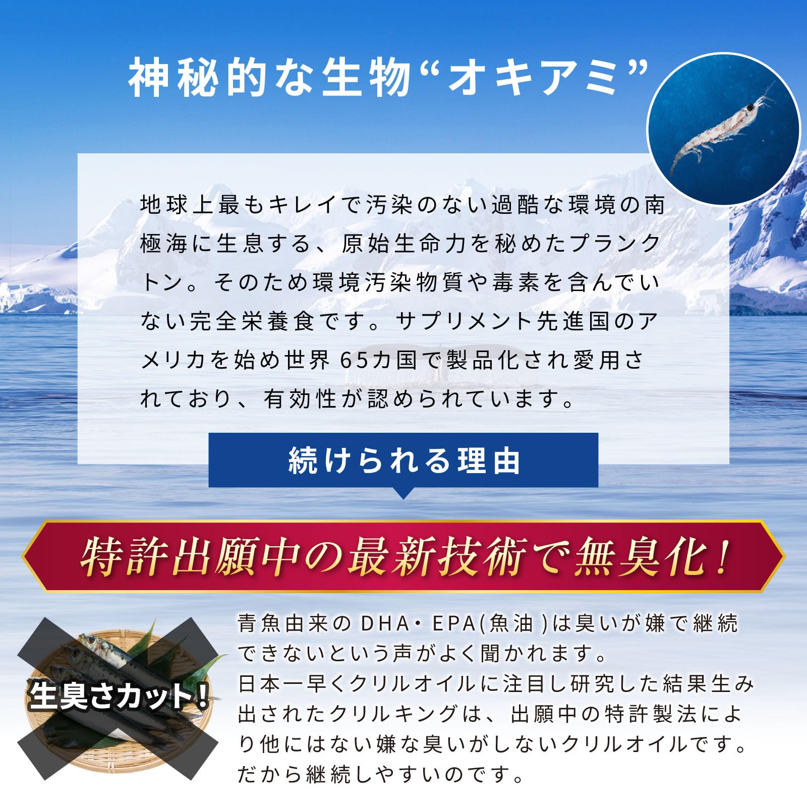 クリルオイルサプリ クリルキング 1ヶ月分 2袋セット DHA EPA アスタキサンチン オキアミ リン脂質 年齢による変化が気になる毎日にの画像