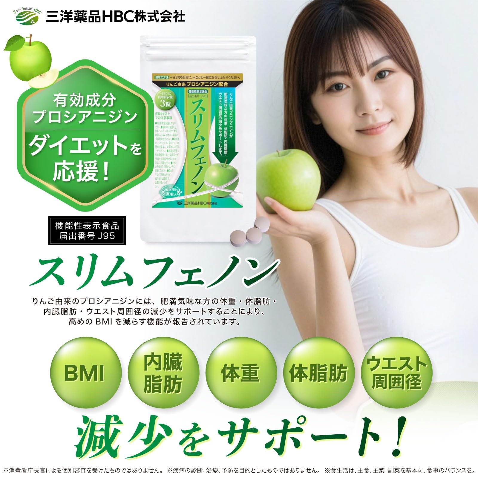 ダイエット サプリ BMI 体脂肪 内臓脂肪 高めのBMIを減らす 機能性表示