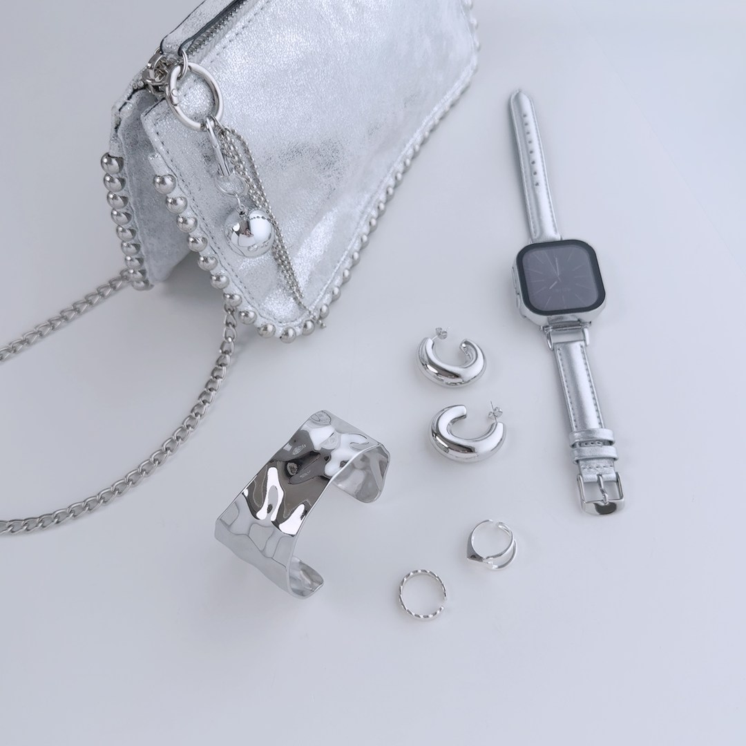 Lune（リュンヌ） bracelet レディース メンズ シルバー タタキ