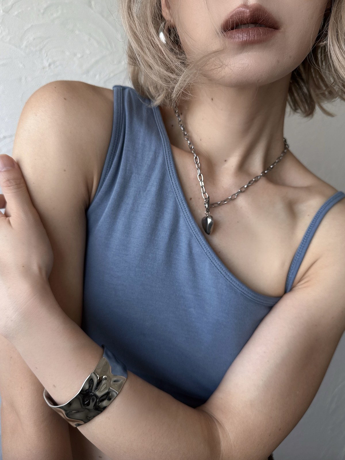 Lune（リュンヌ） bracelet レディース メンズ シルバー タタキ