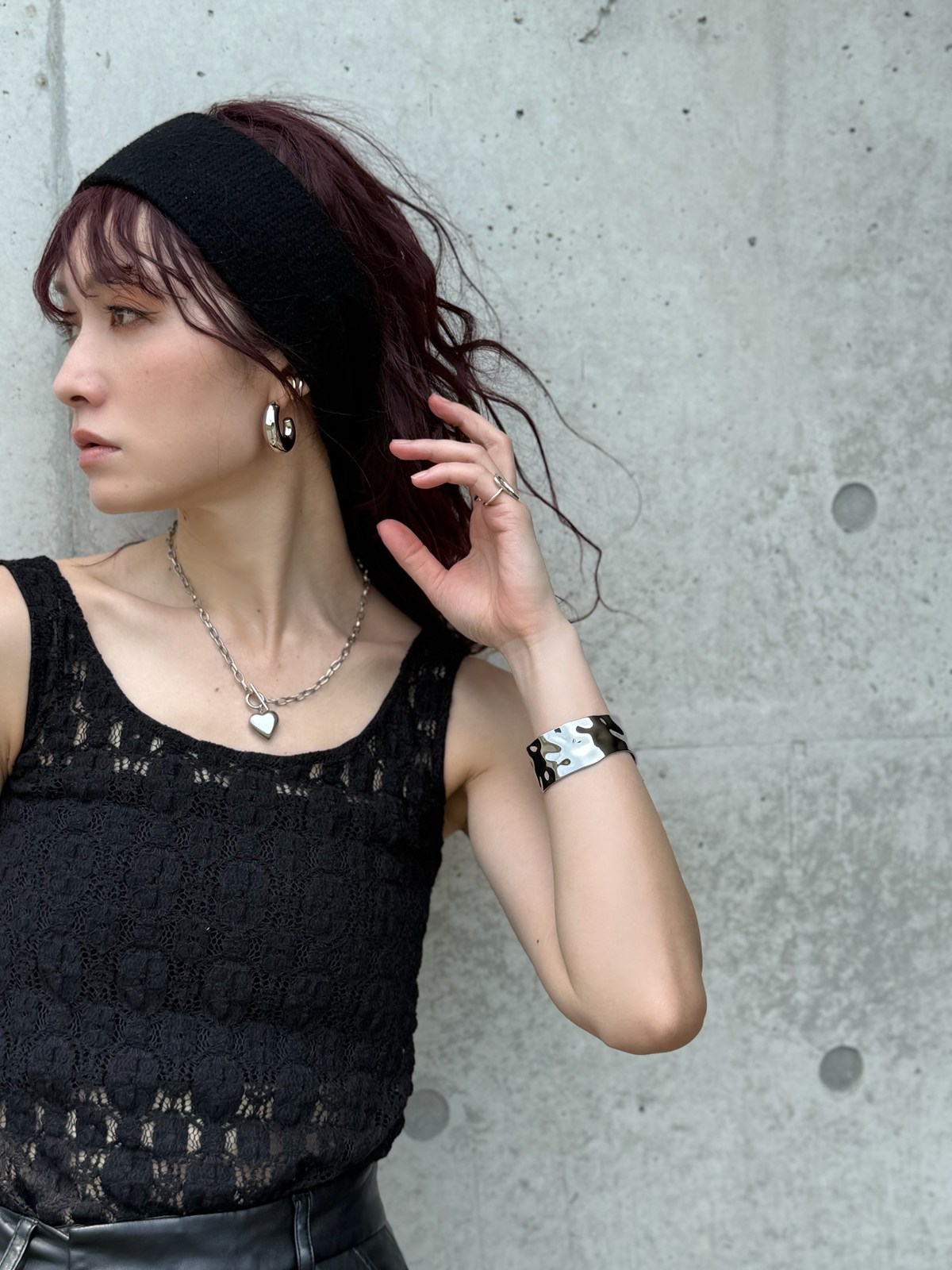 Lune（リュンヌ） bracelet レディース メンズ シルバー タタキ