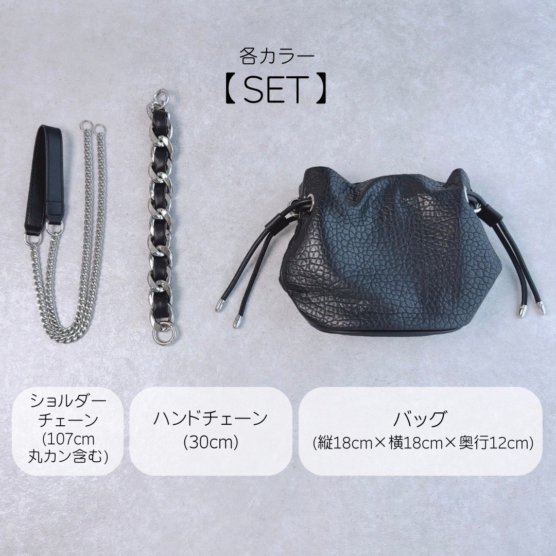 チェーンショルダーバッグ 　 黒 Square chain shoulder bag mf0175【韓国モードファッション】