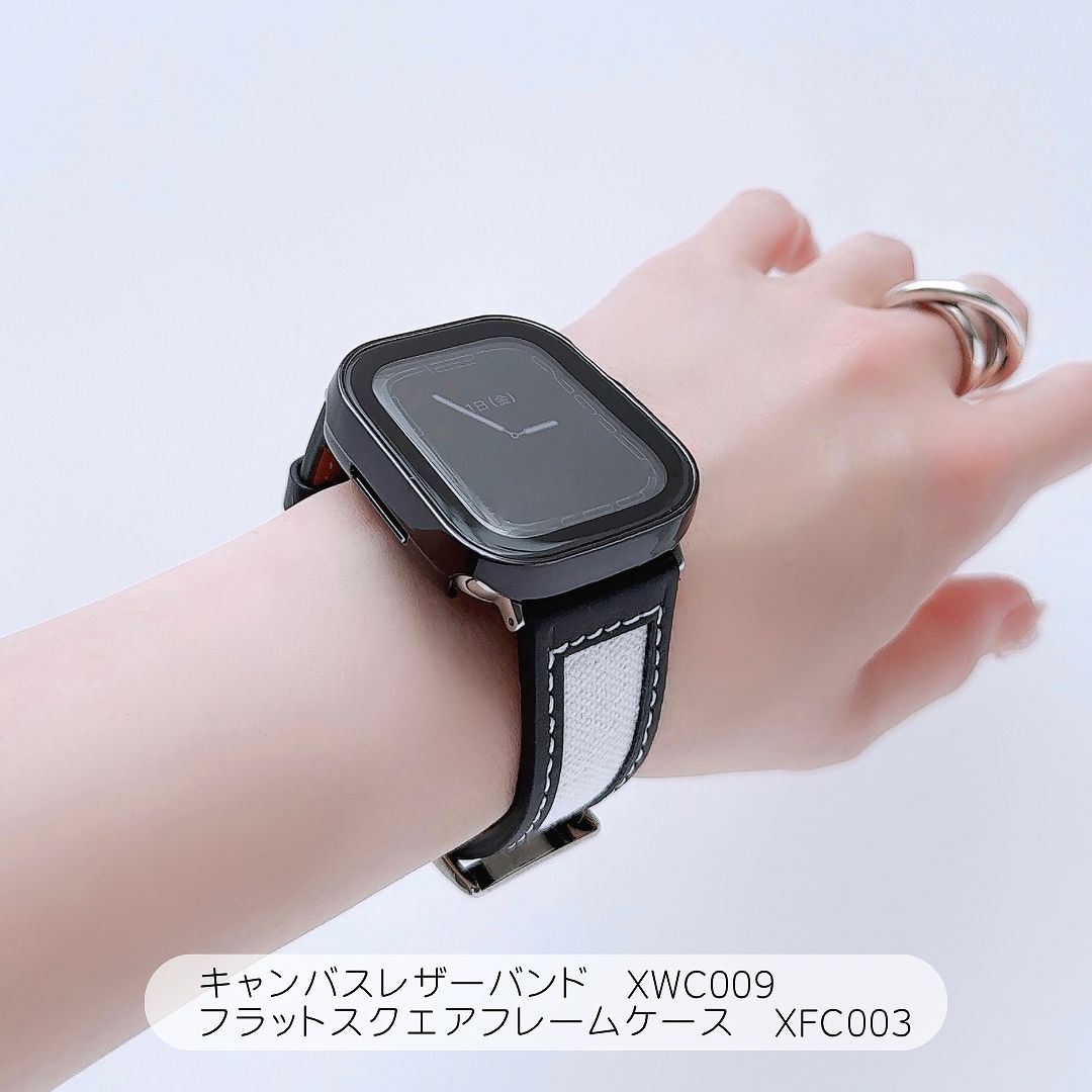 Apple Watch フラット スクエア フレーム ケースアップルウォッチケース 画面カバー 保護ケース｜across-intl｜12