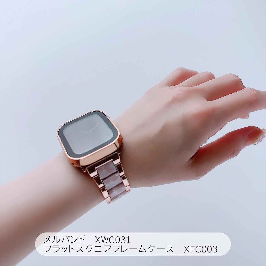 Apple Watch フラット スクエア フレーム ケースアップルウォッチケース 画面カバー 保護ケース｜across-intl｜13