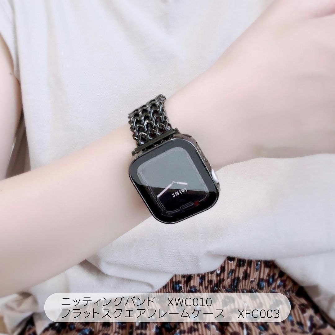 Apple Watch フラット スクエア フレーム ケースアップルウォッチケース 画面カバー 保護ケース｜across-intl｜14