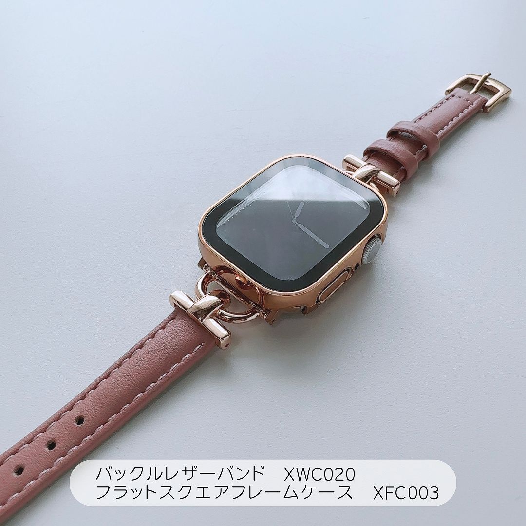 Apple Watch フラット スクエア フレーム ケースアップルウォッチケース 画面カバー 保護ケース｜across-intl｜06