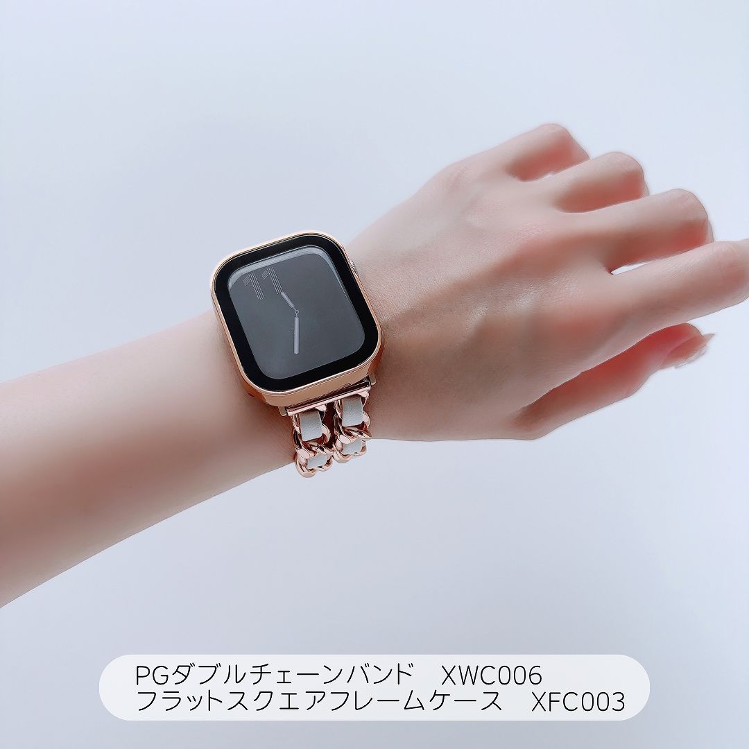 Apple Watch フラット スクエア フレーム ケースアップルウォッチケース 画面カバー 保護ケース｜across-intl｜08
