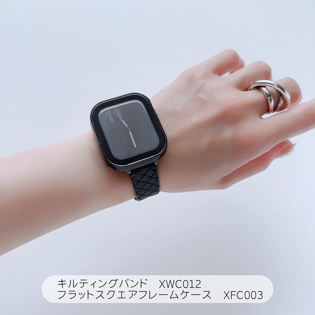 Apple Watch フラット スクエア フレーム ケースアップルウォッチケース 画面カバー 保護ケース｜across-intl｜09