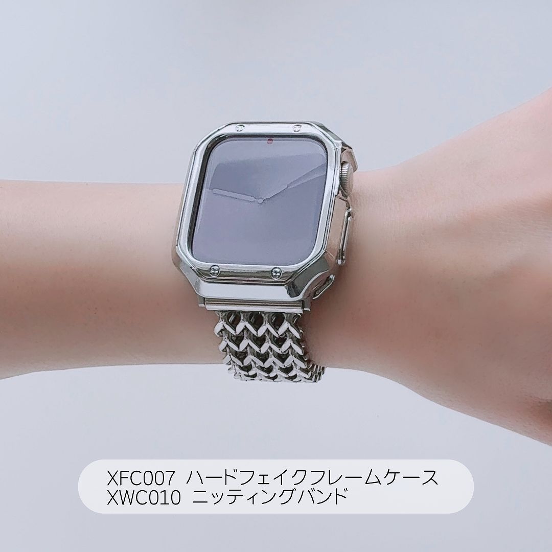 Apple Watch 全機種対応 アップルウォッチ ハードフェイク フレーム ケース おしゃれ バンド デザイン 男女兼用｜across-intl｜06