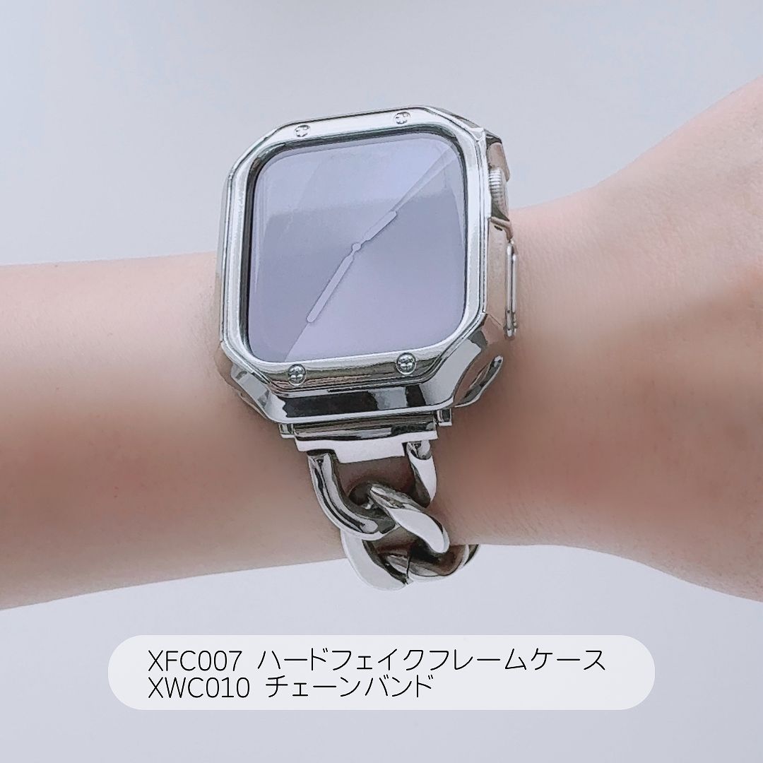 Apple Watch 全機種対応 アップルウォッチ ハードフェイク フレーム ケース おしゃれ バンド デザイン 男女兼用｜across-intl｜04
