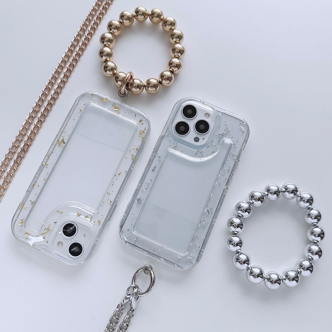 Apple iPhoneケース クリア ラメ ケース おしゃれ 男女兼用 レディース